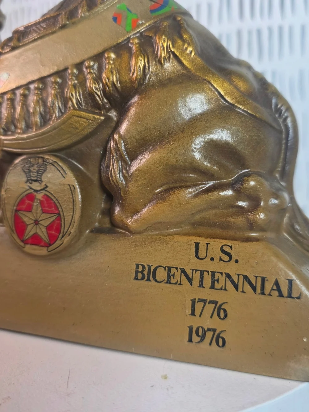 Vintage Old Mr Boston Bicentennial A.A.O.N.M. Shrine Camel Whiskey Decanter 1976